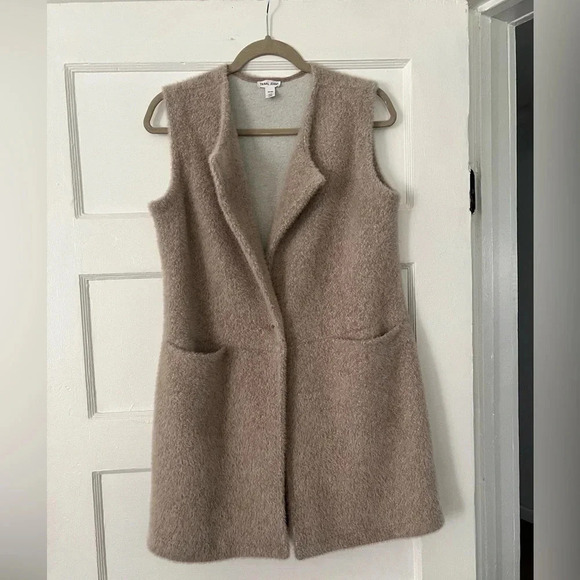 Tribal Jackets & Blazers - Tribal Vest Beige color Sleeveless Long Length Soft Winter Vest Size Xsmall